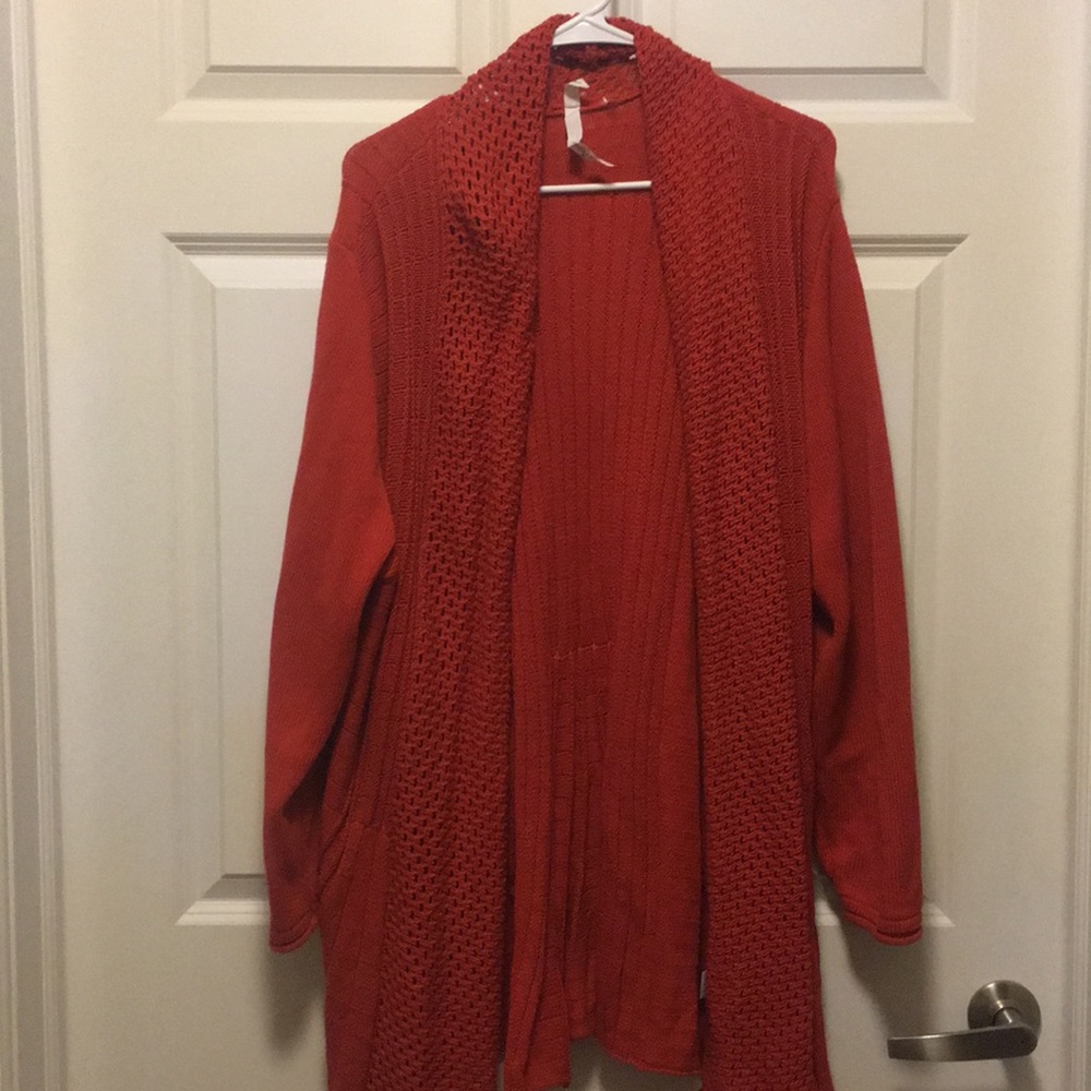 Knit cable sweater